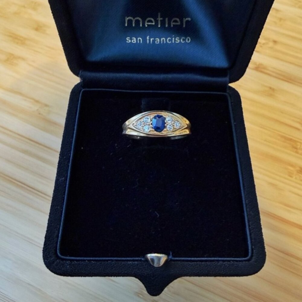 Metier SF Vintage Evil Eye Sapphire and Diamond Women's Ring